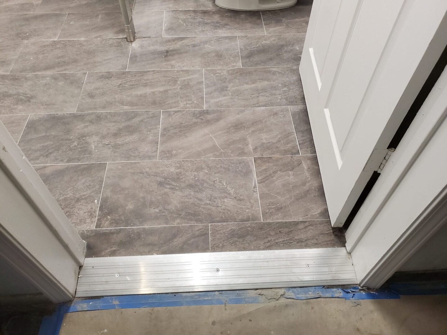 A door way with the floor in place.