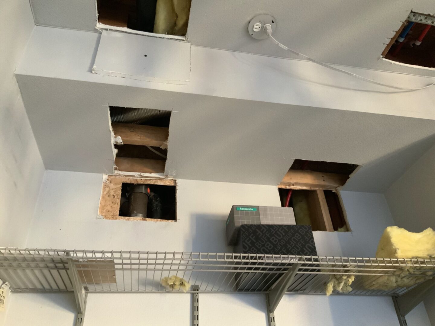 A couple of boxes that are in the ceiling.