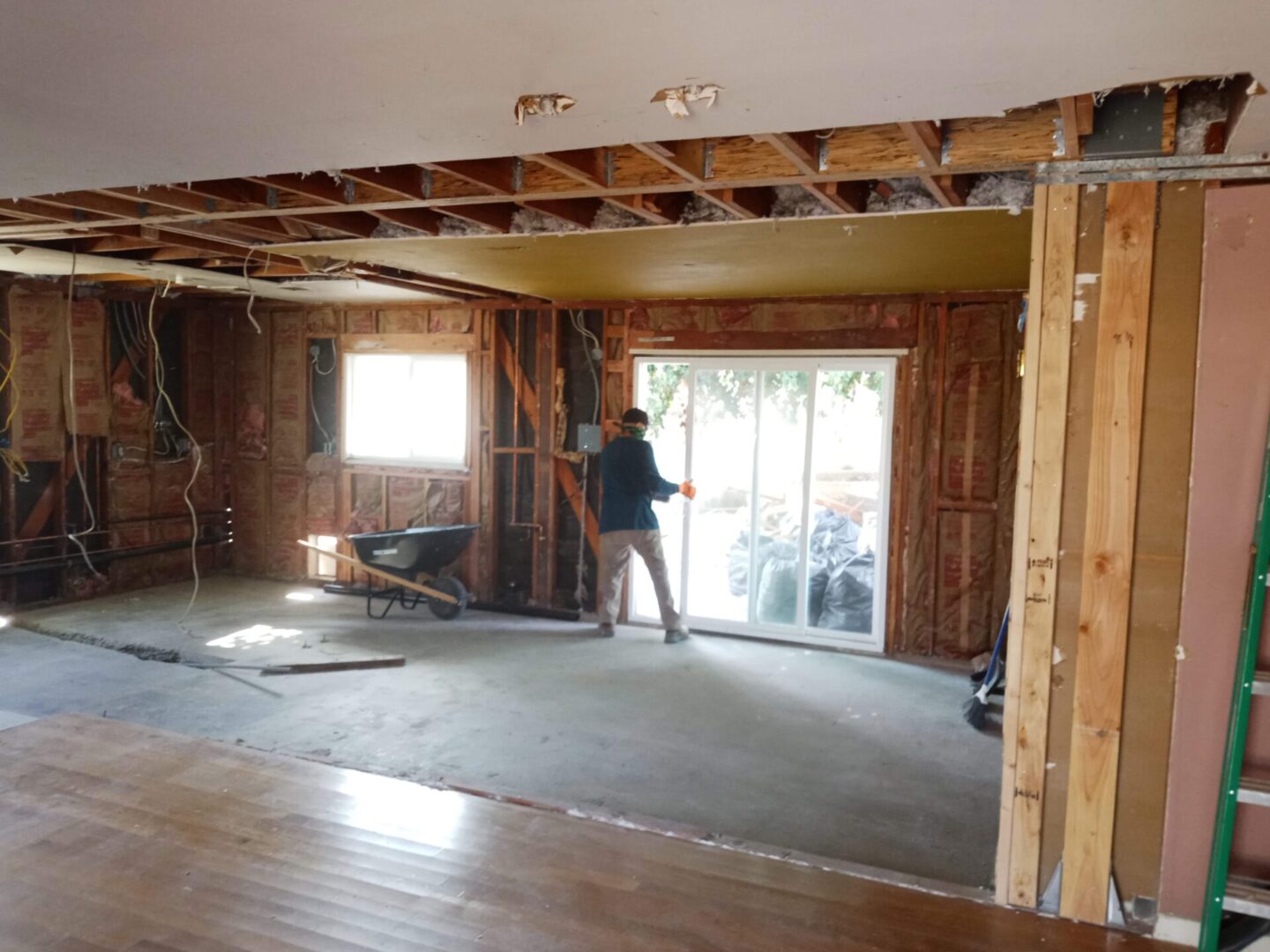 A man standing in the middle of a room.